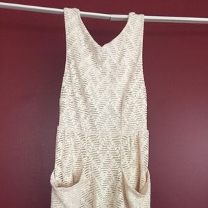 Lace cream colored dress WITH POCKETS